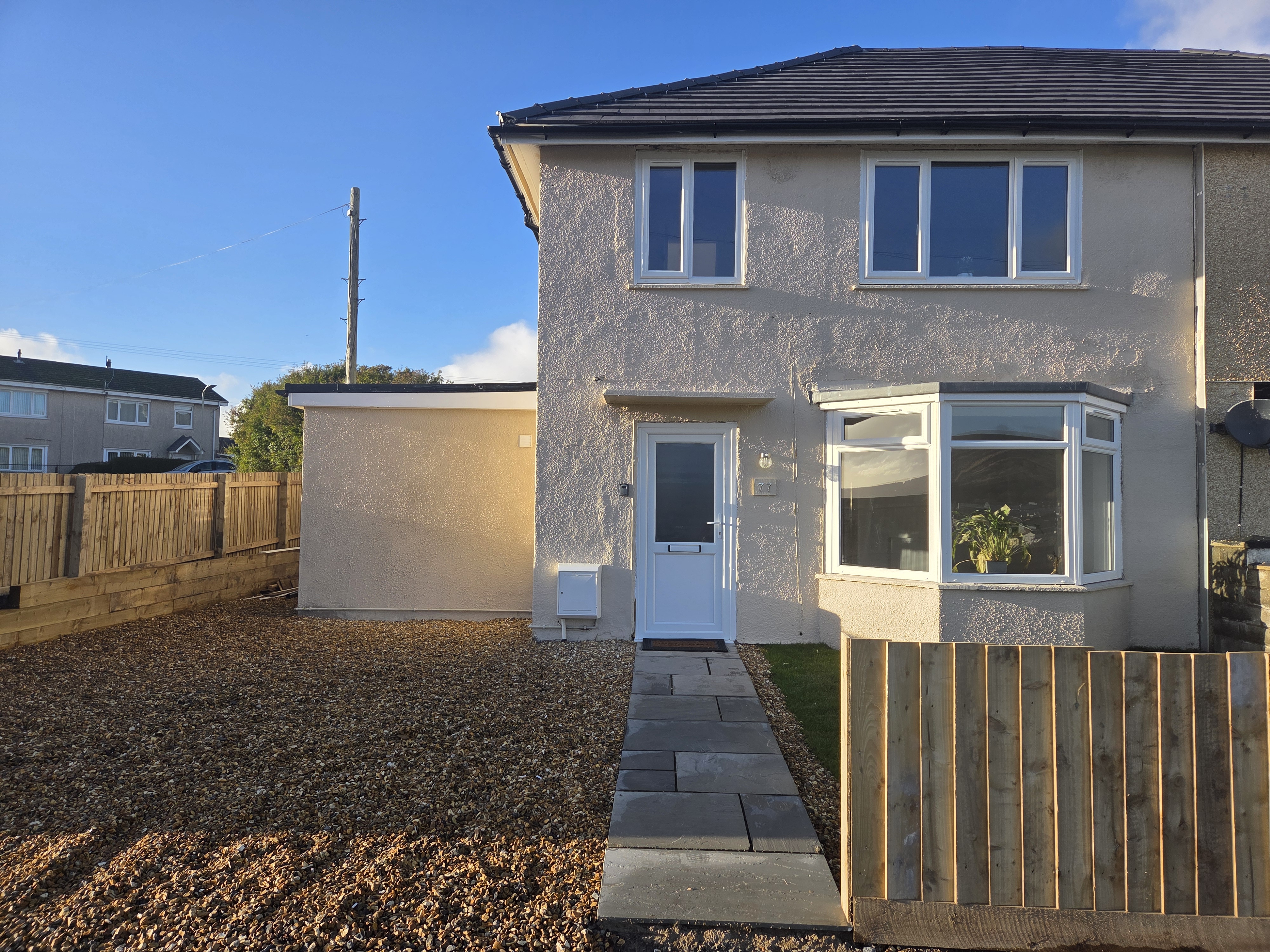 77 Mitchell Crescent — finished front elevation
